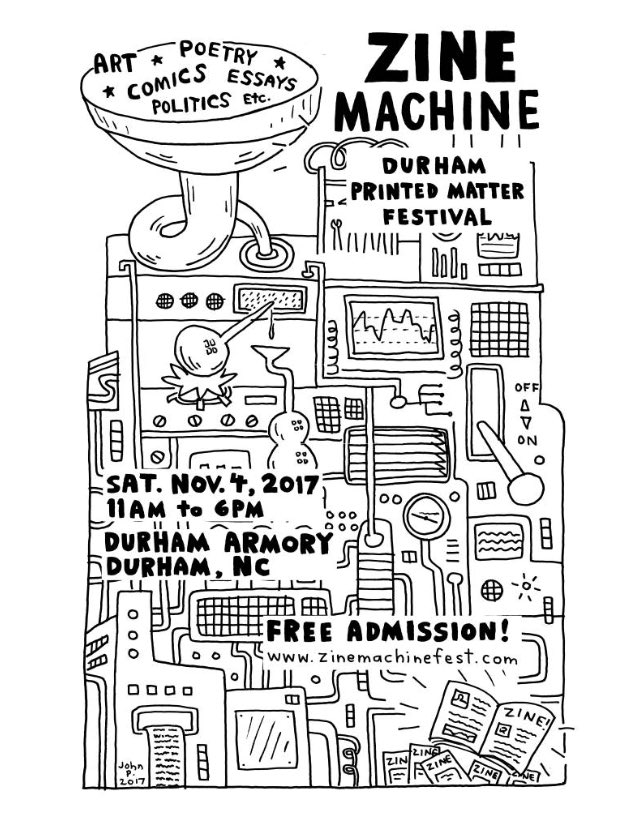zinesboro's tweet photo. Gonna have our zine library at the Durham #zinemachinefest
:) https://t.co/oxhZ91EZEn