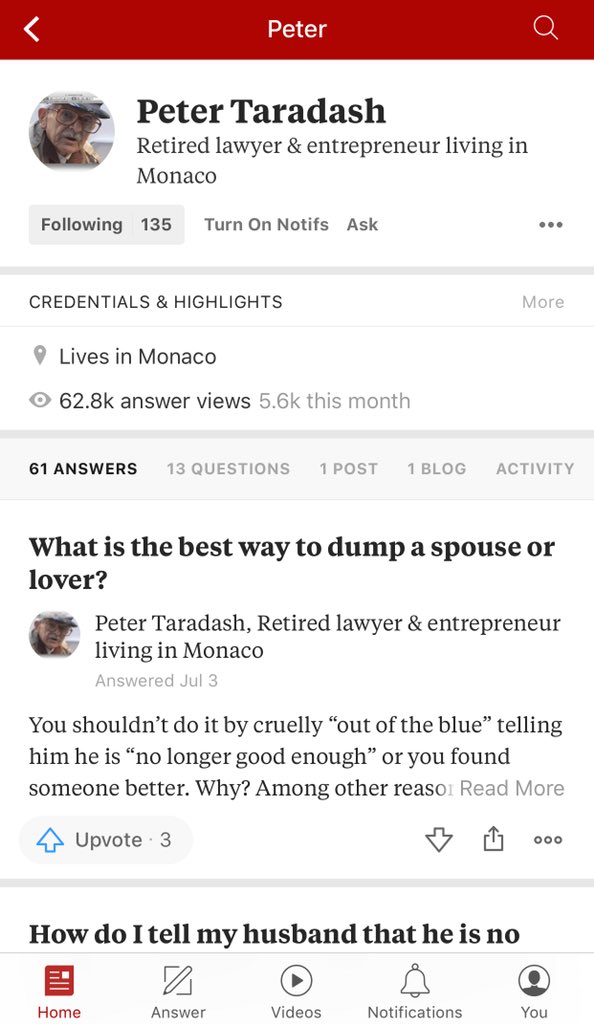 <a href="/PeterTaradash/">Peter Taradash</a> Far from 3M but the account seems to be doing fine.