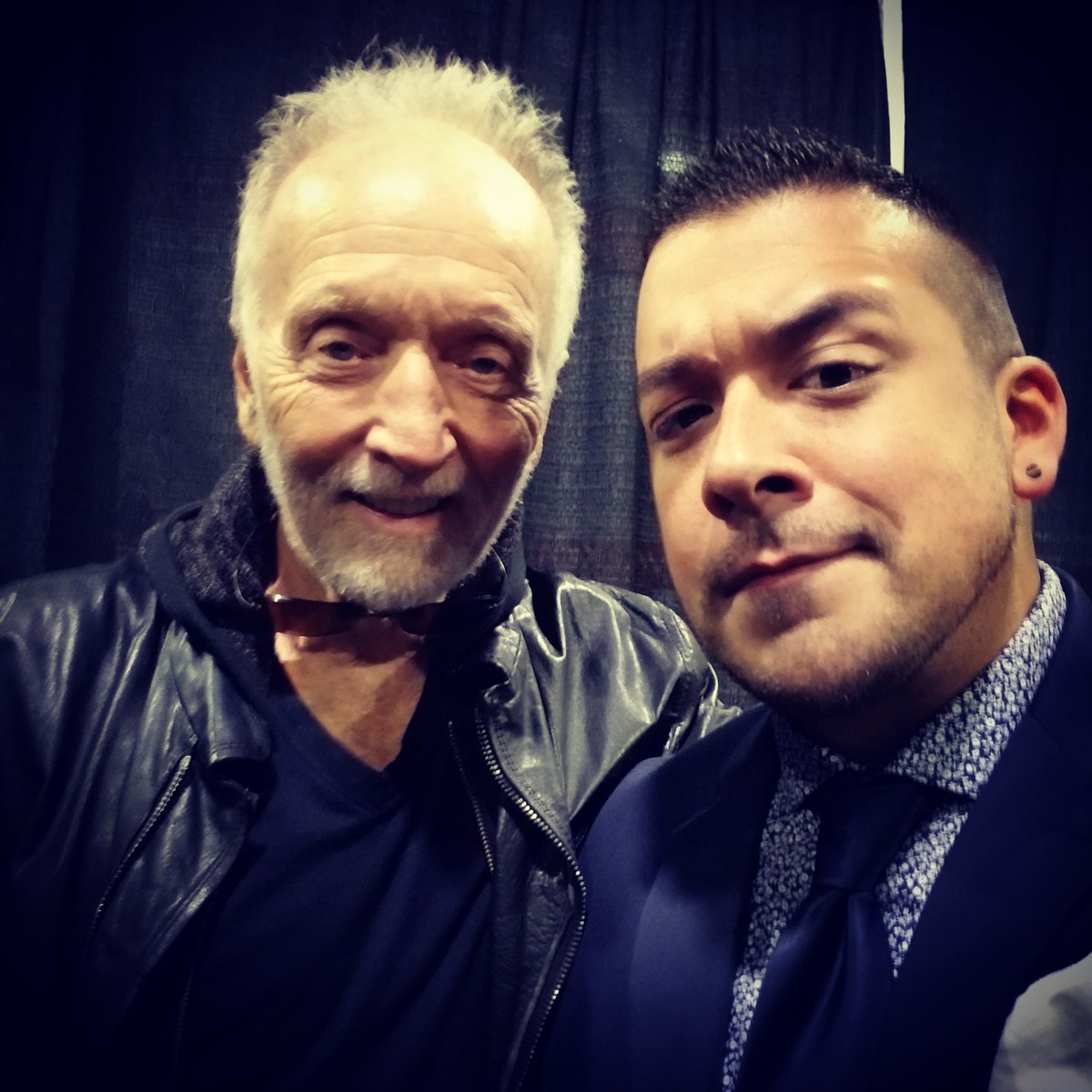 RealDaveSolo's tweet photo. #TobinBell is an absolute class act & it was an honor to interview #Jigsaw himself! Go see #JigsawMovie now! @SawMovie #WSCAtlanta #WSCLive https://t.co/sTiFOeGsEB