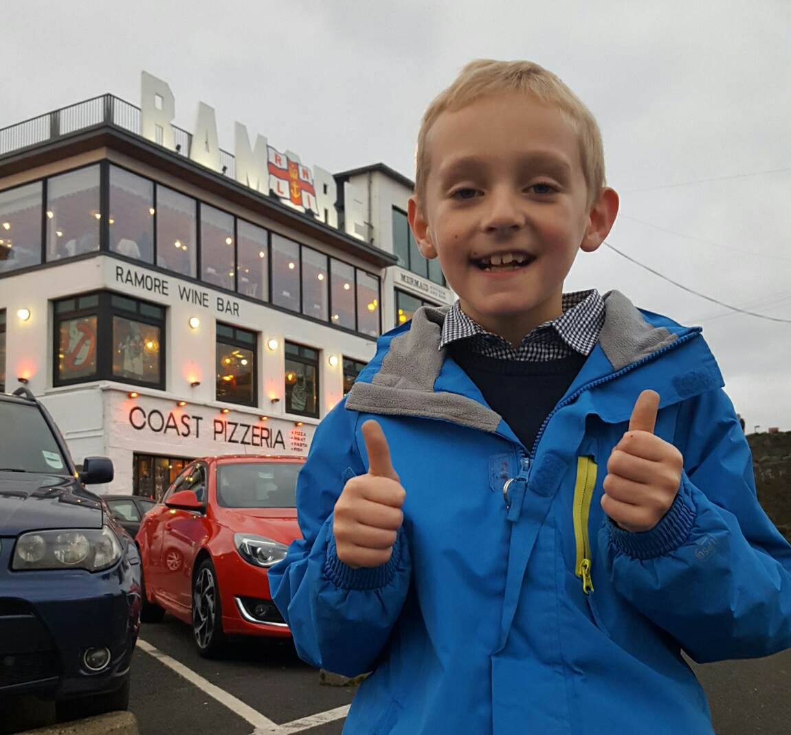 lynsey_360's tweet photo. Patiently waiting for his birthday dinner @RamorePortrush #9yearold #hisrequest https://t.co/Je5zqByic5