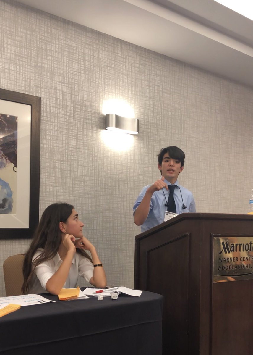 DowneyJSA's tweet photo. Downey Highs very own, Sage Ceja, Sade Neri, Joshua Lopez, Isaac Medina, and Alfredo Coronado speaking at Fall State 2017🇺🇸 https://t.co/OcOWfV1BYO