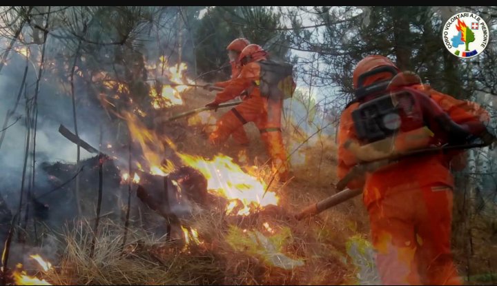 PCProvAL's tweet photo. Anche volontari AIB di #cerrina e #coniolo impegnati negli spegnimenti #ForestFires nel #torinese e #cuneese https://t.co/uR4Dl7FzK0