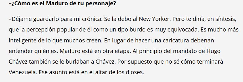 Jon Lee Anderson a <a href="/granovskymartin/">Martín Granovsky</a> sobre <a href="/NicolasMaduro/">Nicolás Maduro</a>: "La percepción popular de él como un tipo burdo es muy equivocada".