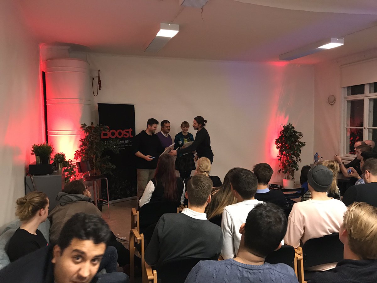 SWturku's tweet photo. Best tech solution goes to... My Seal! #SWturku  #StartupWeekend #turku #startup https://t.co/tahQWHo7RN