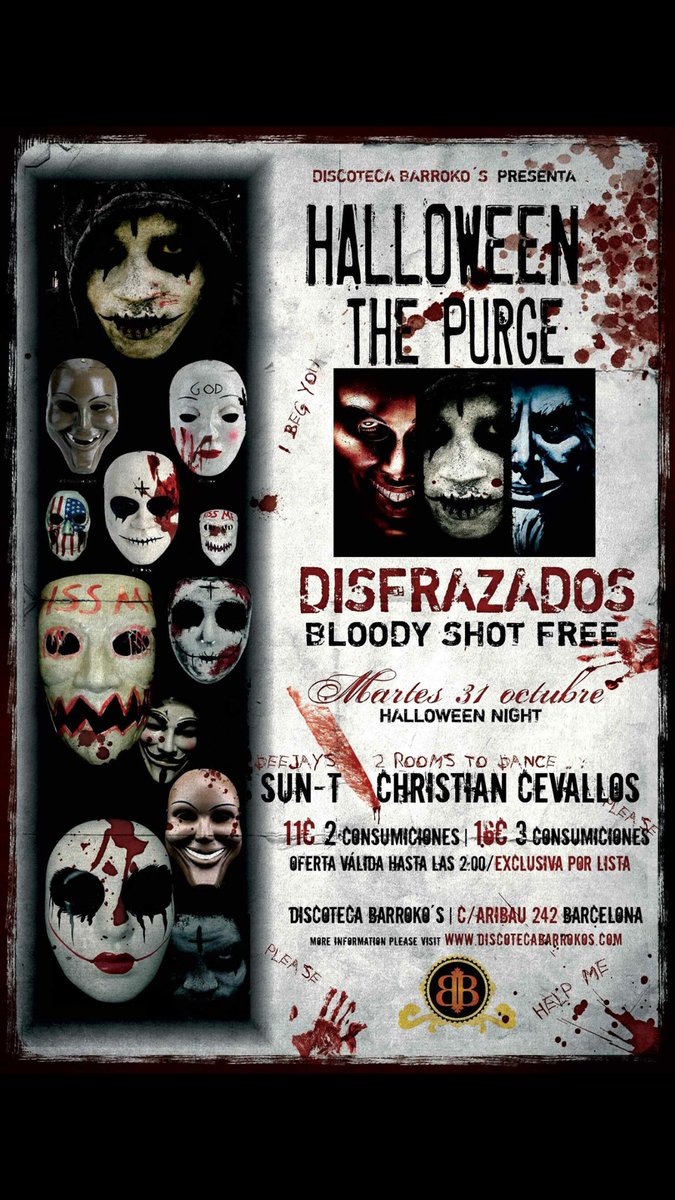 BarrokosBCN's tweet photo. PREPÁRATE PARA UNA NOCHE INOLVIDABLE...HALLOWEEN ESTE MARTES 31 DE OCTUBRE EN LA DISCOTECA BARROKO´S #barcelonanights https://t.co/QRMoCLzIyf