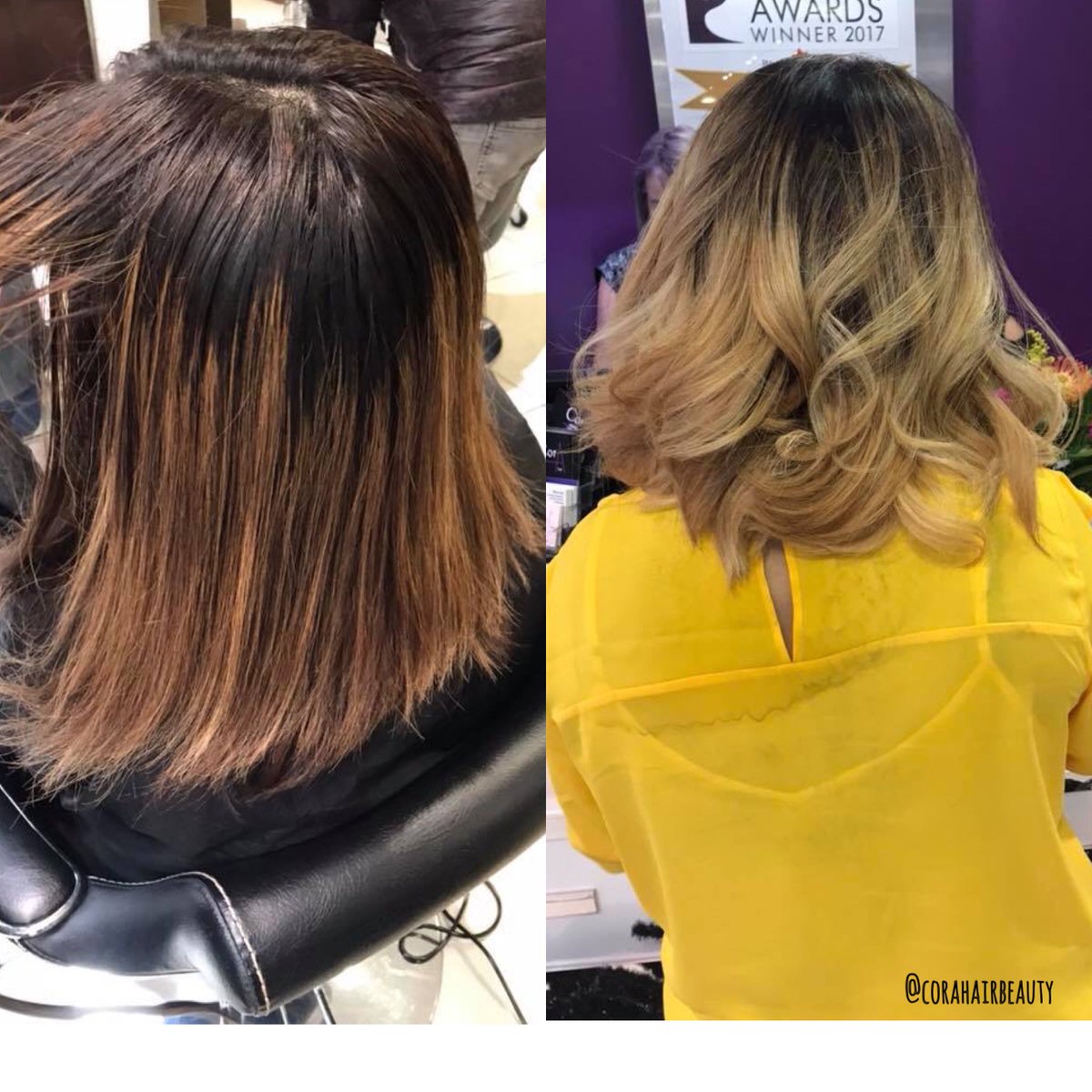 corahairbeauty's tweet photo. We love this #warmtocooltones transformation by @corahairbeauty Stylist Aroug. Beautifully showcased by #Balayage & undone #curls. Perfect! https://t.co/CvAQ8Yq95h