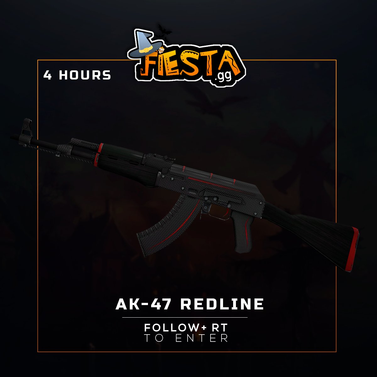 fiestagg's tweet photo. 🎃 AK-47 REDLINE 🎃

▶️ RT+ Follow
✅ Notifications on! 
▶️ VISIT fiesta.gg

🧙‍♀️ 4 Hours! 🧙‍♀️ https://t.co/5jQnSVgkuA