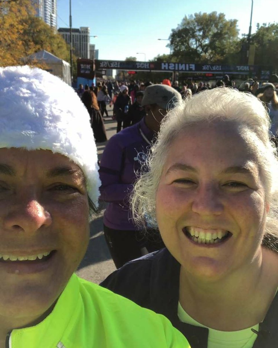 kmarch67's tweet photo. We finished! My goal was 50 mins. Official was 49:12. #MBHotChocolate #HC5k #Sisterswhosweat #StrongGirlRunning #WillRunForChocolate https://t.co/J2nC3tL0TX