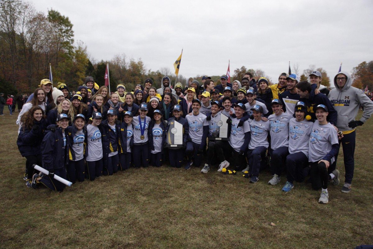 The definition of #SundayFunday. A #B1GXC team title sweep! #GoBlue #HailtotheVictors