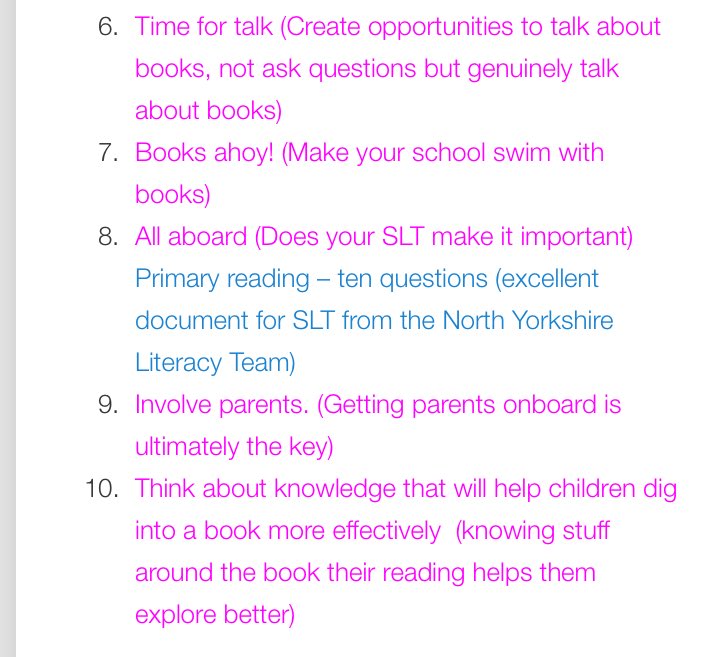 smithsmm's tweet photo. My top tips for creating that proper reading culture. Sure lots of others have tips they could share too. #MakeReadingImportant https://t.co/no7uRc0OMz