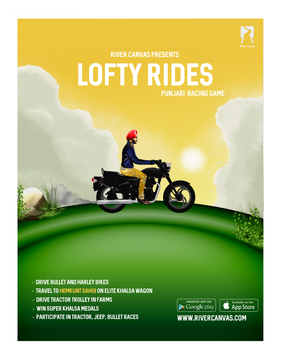 RiverCanvas's tweet photo. Download this new punjabi game  with bullet and journey to hemkunt sahib.
 https://t.co/TkePv3HWug https://t.co/z1sHDFGcWt