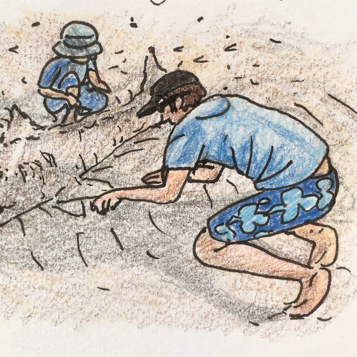 Sam_Art_Design's tweet photo. #Sculpting a sand shark. Tenerife. #Artwork #166. #ink #pencil https://t.co/HAjvg1I1aO