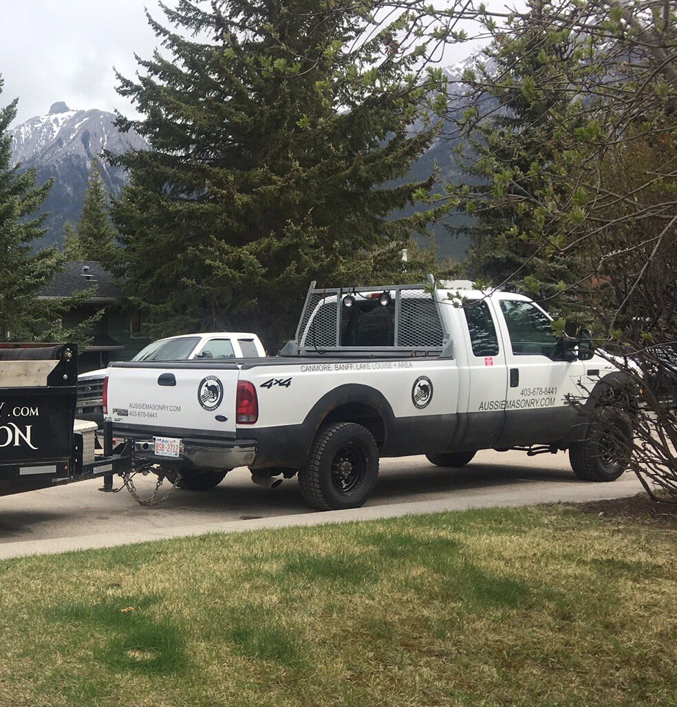 Pls keep eye out for our stolen truck-taken from Canmore-White F250 with Aussie Masonry decals all over it. Pls share-could be in BC by now