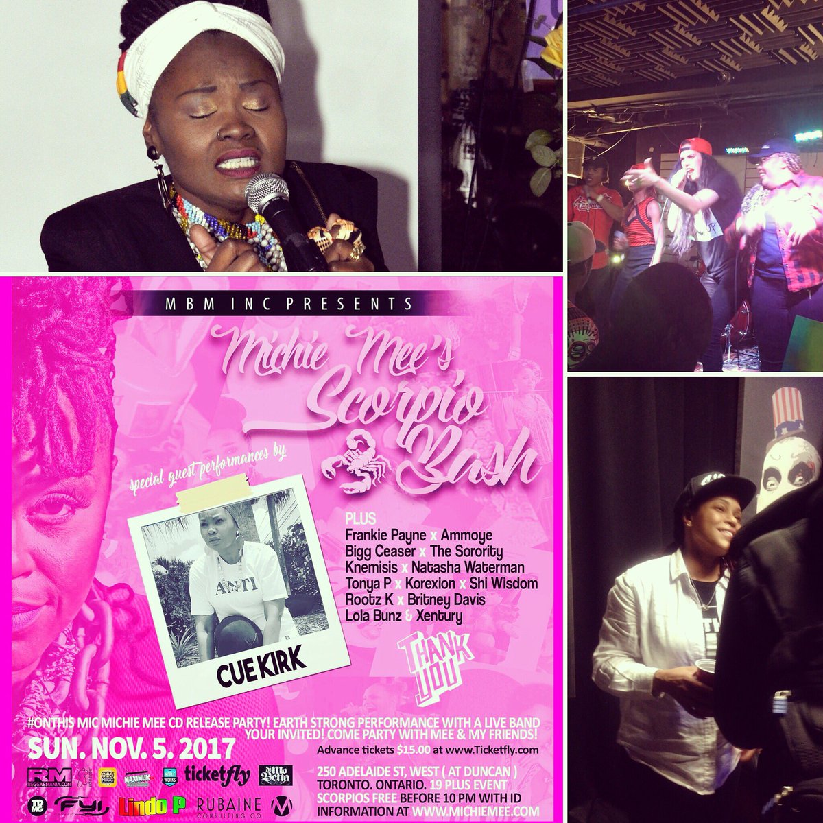 #OnThisMic! Celebrating Canada’s #HipHopPioneer @michiebadgyalmee ! Join I&amp;I <a href="/adelaidehallto/">Adelaide Hall</a> on Nov 5 #MoreLove ❤️💚💛