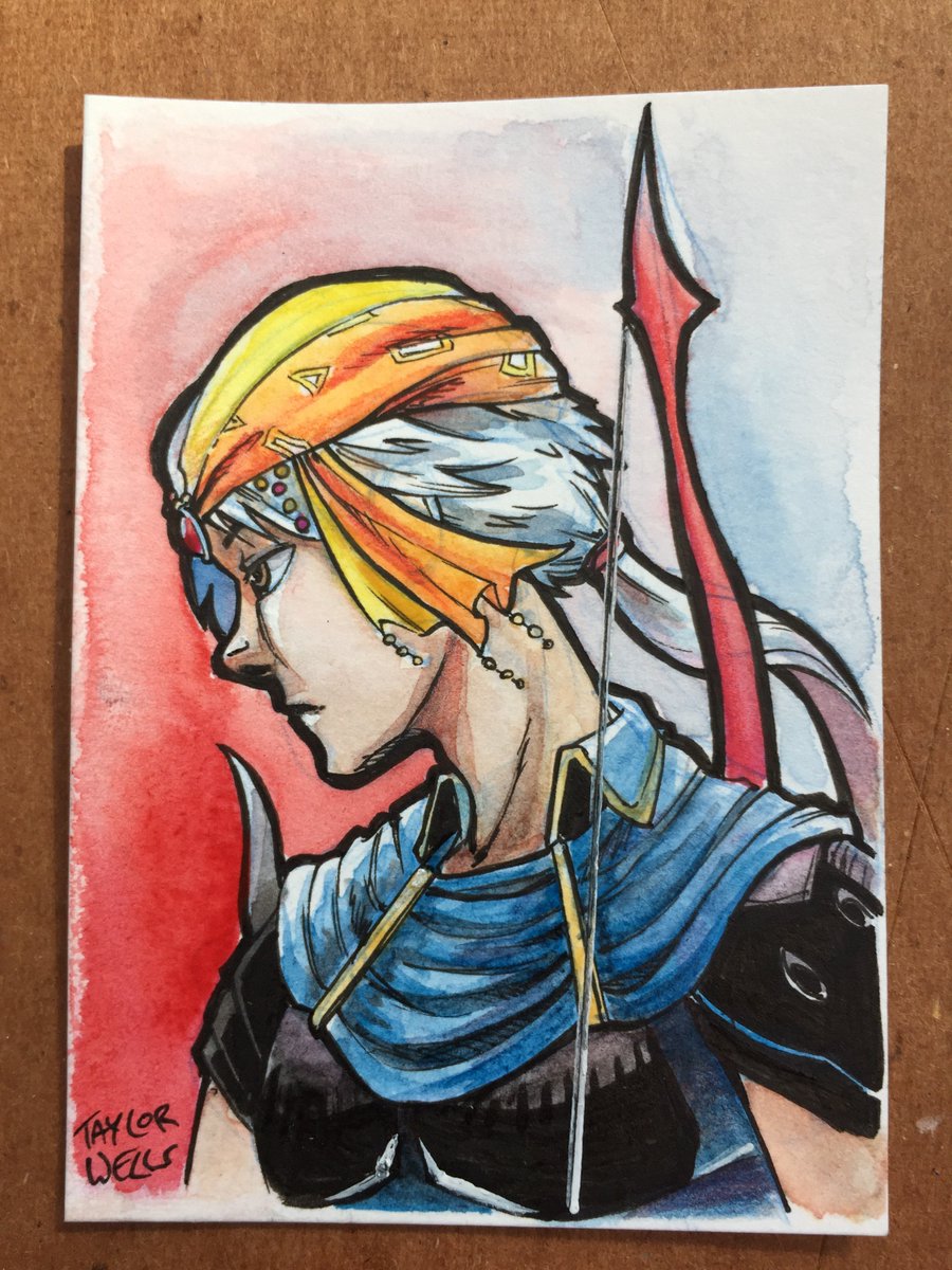 TaylorTheWeird's tweet photo. A #FifoCon sketch card commission - Firion from Final Fantasy II!
.
.
.
#firion #finalfantasy #ffii #finalfantasyii #watercolor https://t.co/II74GpgliP