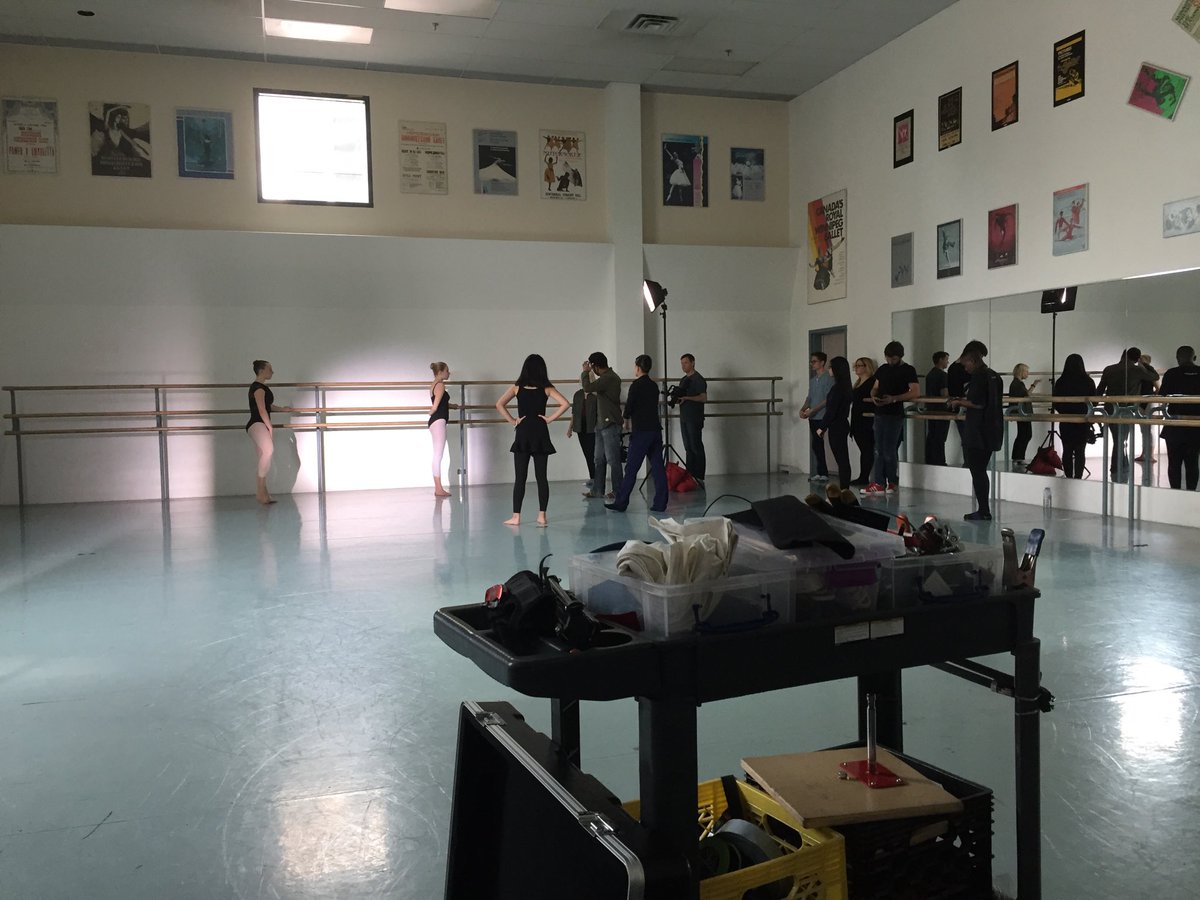 angheck's tweet photo. Filming today for a @cbcdocs short with @MadisonFThomas directing. Thank you @RWBallet for the lovely space! #FPBO https://t.co/QtTqxjgAWI