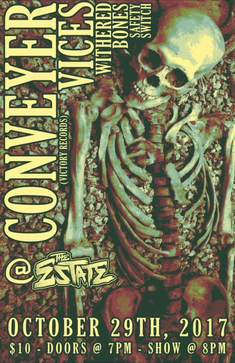 we play at home tonight with <a href="/CONVEYERhc/">CONVEYER</a> and our DUDES in @WitheredBonesAz . brave the cold and come hear this heat