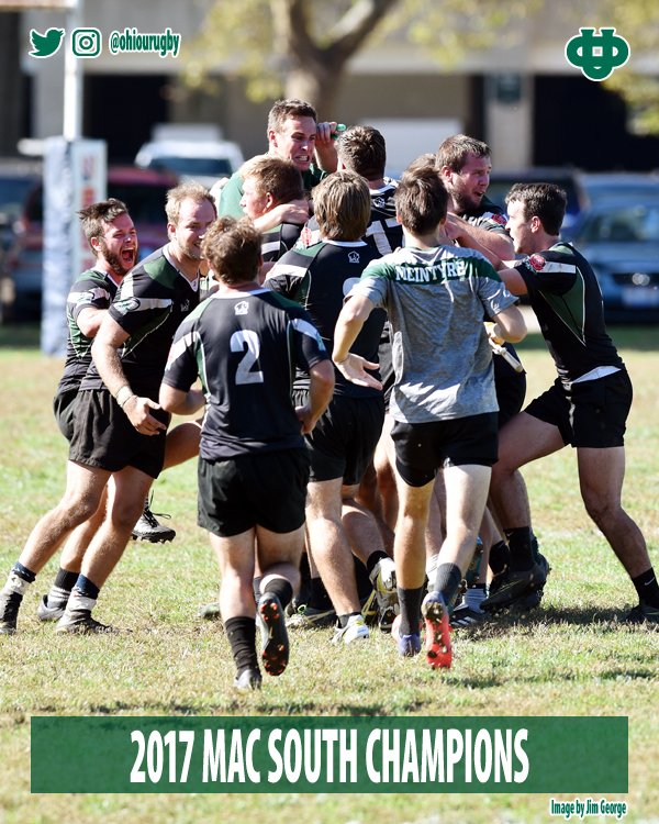 ohiourugby's tweet photo. The season ended with a three-way tie for first place in the MAC South. UofL and UC advanced on point differential. https://t.co/7RQQ9h3bdV