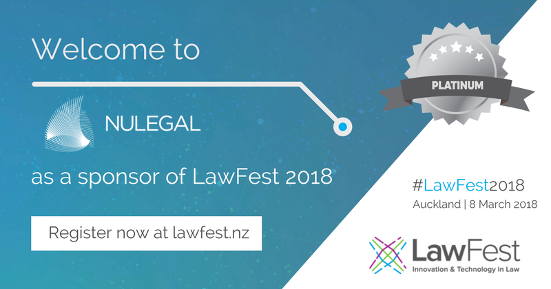 LawFestNZ's tweet photo. We're really excited to have @NuLegal join us as our platinum sponsor of #LawFest2018 Learn more about NuLegal here: https://t.co/QGV4vvshsU https://t.co/owrhVWiPBV