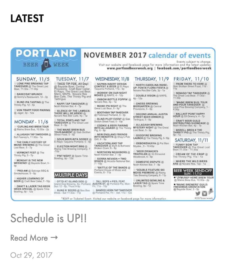 2017 #207BeerWeek schedule is here!! 🍻  ow.ly/oVOd30gcLKS #yass #cheers