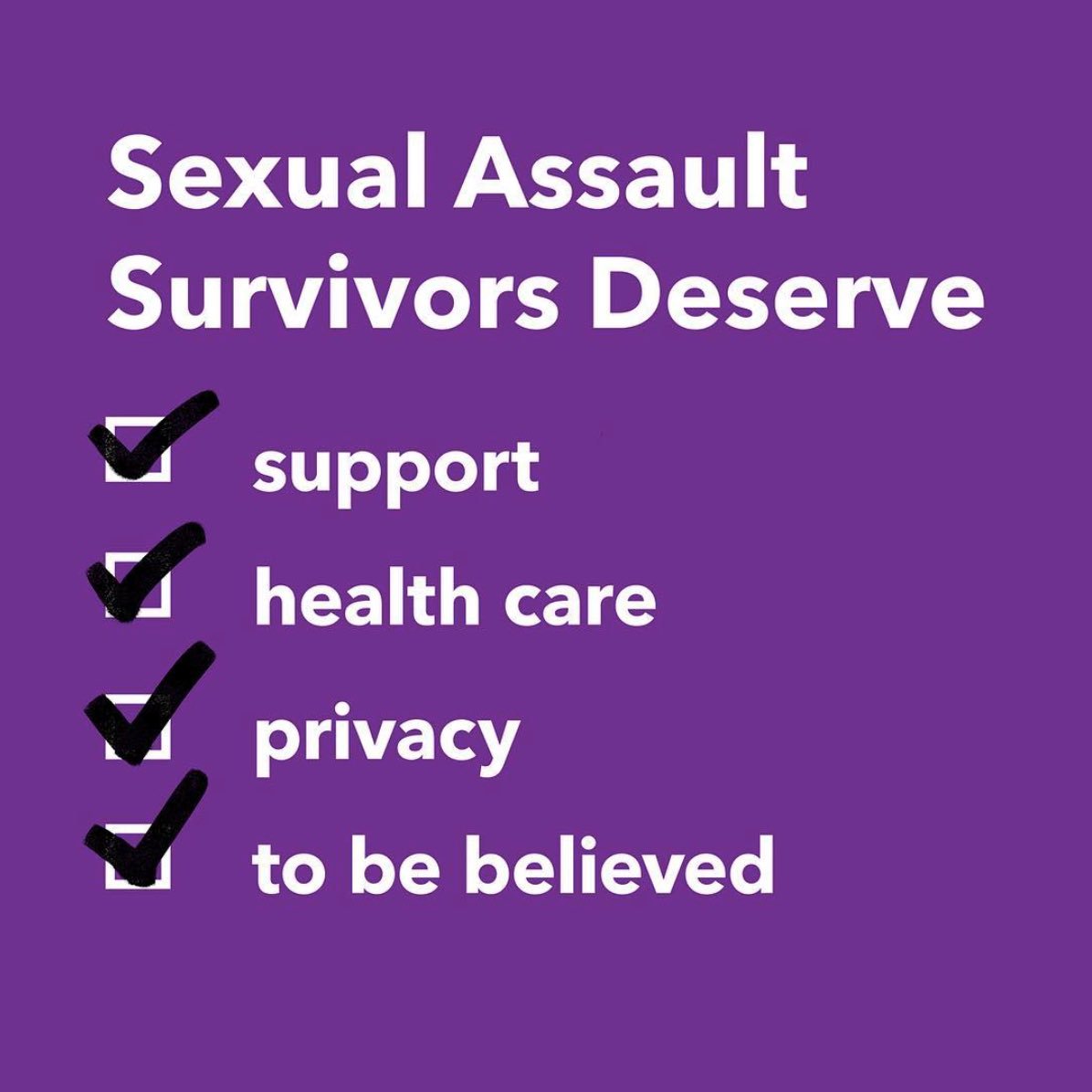 paceuendrape's tweet photo. Survivors of sexual assault deserve basic #humanrights, INCLUDING.... #paceuendrape https://t.co/IHnAMxQw1N