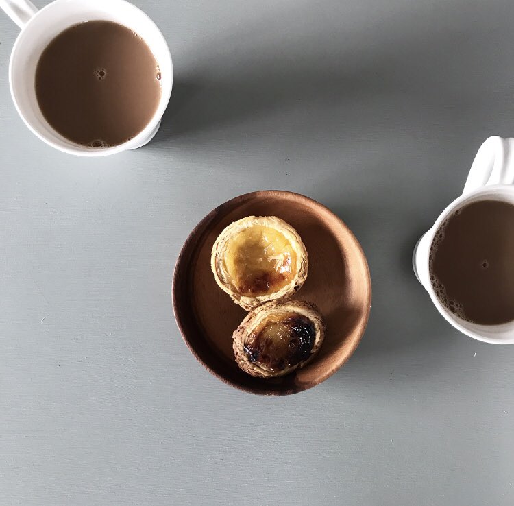 sipsandsupper's tweet photo. PASTEL DE NATA &amp; TEA. ✔️ https://t.co/DQjjsgdbf1