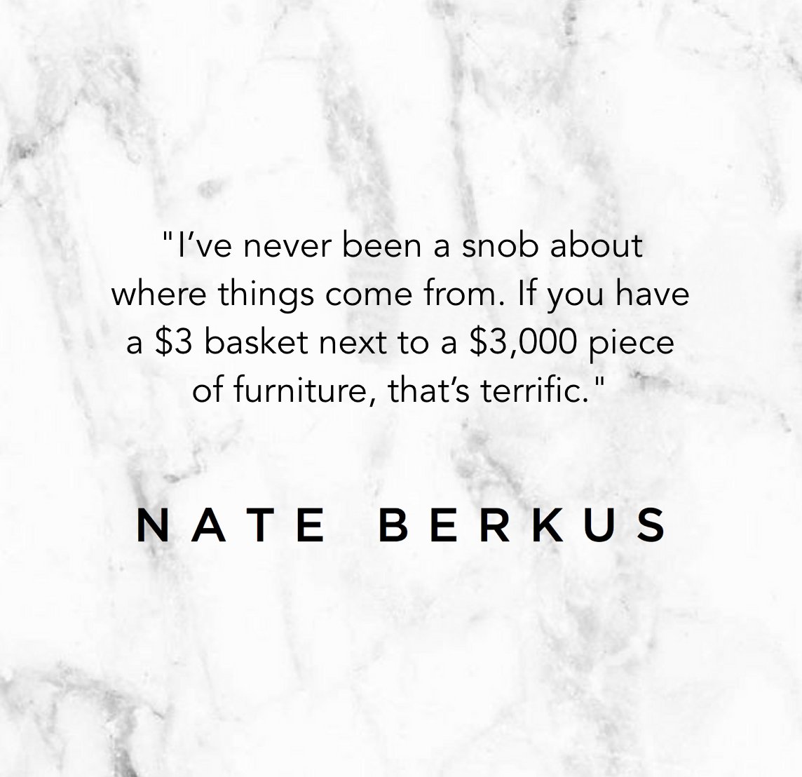NateBerkus's tweet photo. Things don't have to be expensive. The most important thing to ask yourself when you walk through your door is: do you feel at home? https://t.co/2CH0rqtDOy
