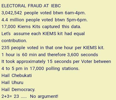 Only Njoki Ndung'u can match such speeds not even Karanja of Faimba😂,  #Checkpoint #KenyaElection
#ElectionsKE