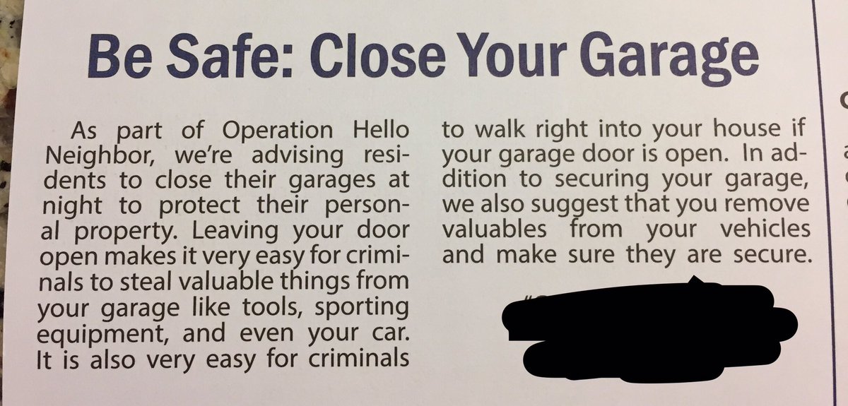 ErinFletcher11's tweet photo. From my town newsletter. Couldn't help but think about my first book... #whereyoullfindme #garageboy https://t.co/SKe0LxRl85
