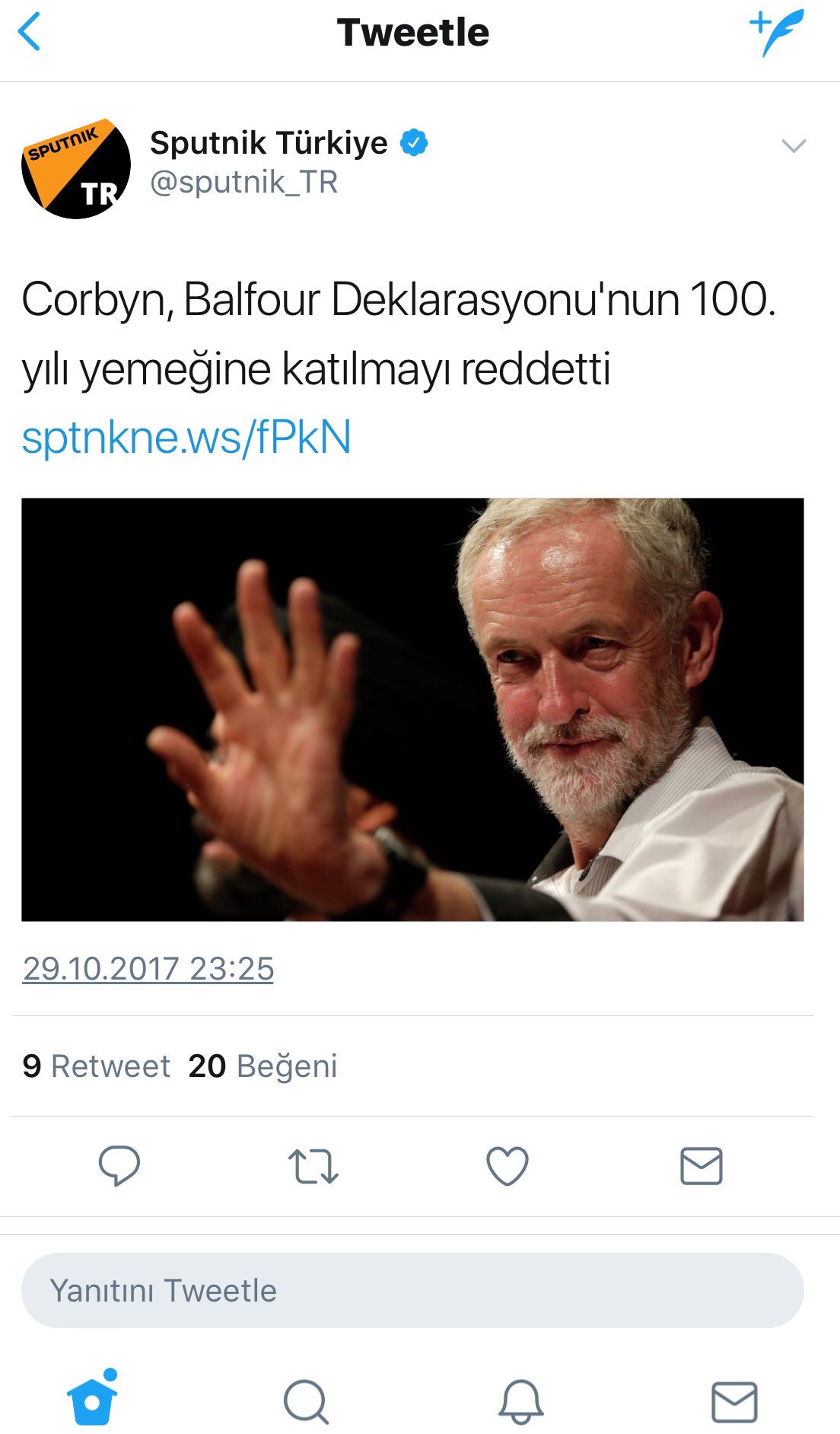 Corbyn, Balfour Deklarasyonunun 100. yılı yemeğine katılmayı reddetti 21