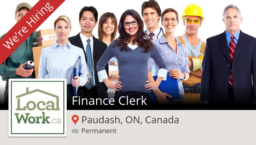 LocalWorkCa's tweet image. Are you a #Finance #Clerk in #Paudash? #LocalWorkca is waiting for you! #job workfor.us/localworkcanad…