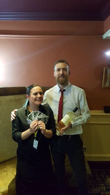 Kirsty receiving a well earned free bottle of wine for 10+ tasty reward card sign ups today <a href="/mattavery1968/">Matt Avery</a>