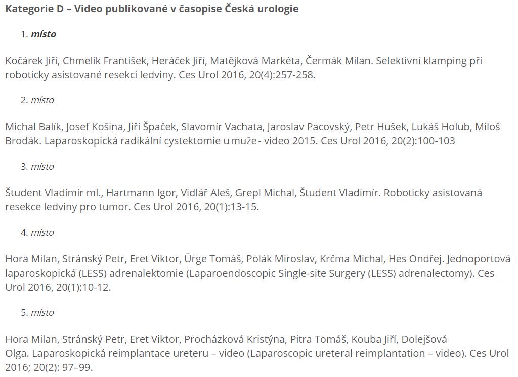 CzechUrology's tweet photo. Nejlepší publikace a video v @CzechUrology za rok 2016 vyhlášeno na #CUS17. Viz https://t.co/d7JKD1lucu #uroczech https://t.co/Jjjxh3PjtH