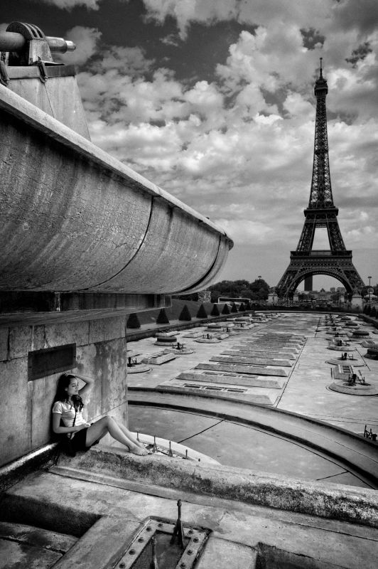 ParisAMDParis's tweet image. Christophe Lecocq      Un coin tranquille     La Tour Eiffel vue du Trocadéro