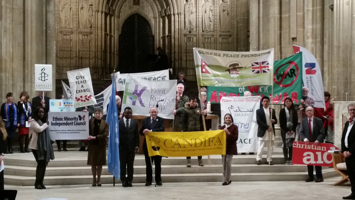 UNAServicePeace's tweet photo. Gathering of representatives from #Canterbury area peace campaign groups at tonight's services @UNAUK https://t.co/g1wzjUjPC7