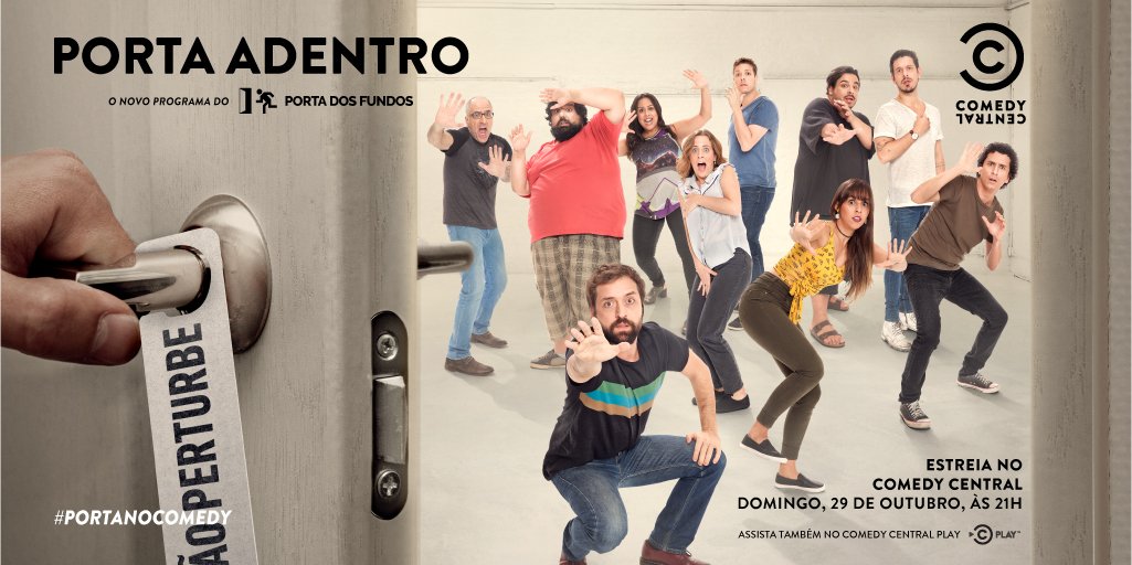 Aaahhhh é daqui a pouco no <a href="/ComedyCentral/">comedycentral</a>! Tudo o que acontece no <a href="/portadosfundos/">Porta dos Fundos</a> você vê às 21h no Porta Adentro. Vamo ver!