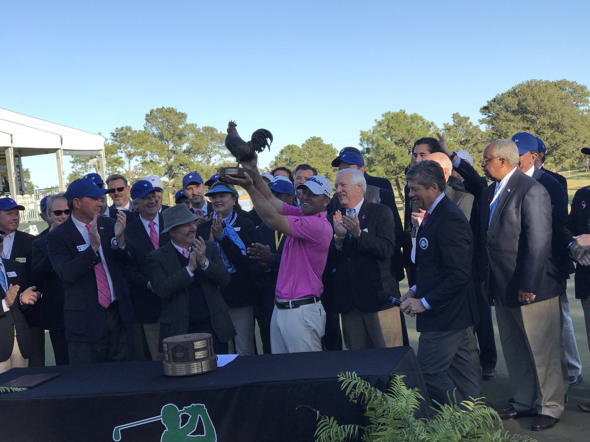 Sanderson_Champ's tweet photo. Congratulations to @ryanarmour24, our 2017 #SFCHAMP winner, on his first @PGATOUR victory!!! 🐓⛳️🏌️ https://t.co/7mHH9uwmI7