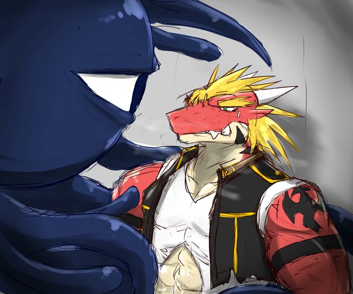 ShiftingDaemon's tweet photo. [New account.
Not new to rp.
Lewd demon.
Will fuck anyone, but has a male preference.
Rt?] https://t.co/IMwAbrsMLF
