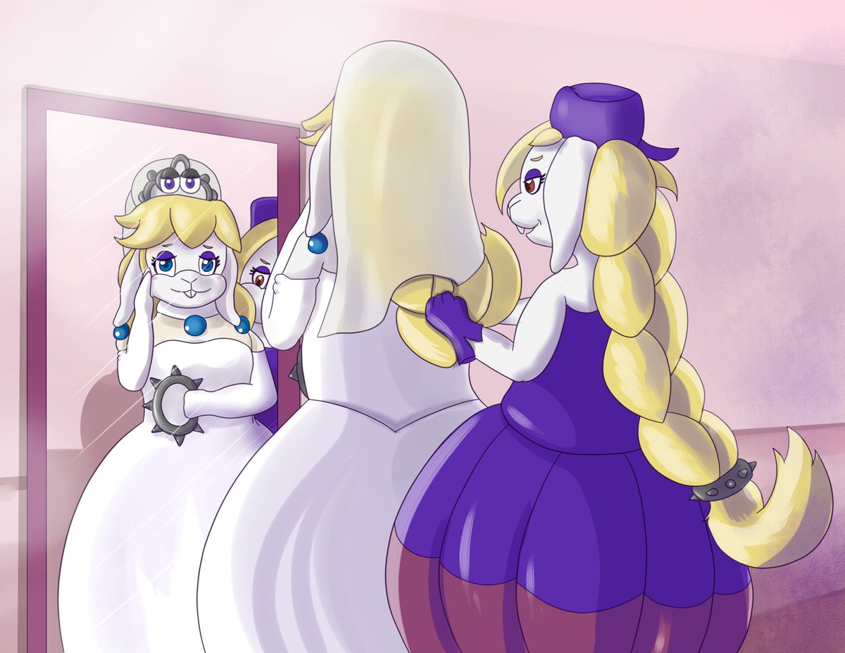 She braids Princess Peach's hair like her own, and. pic.twitter.com/Iw...