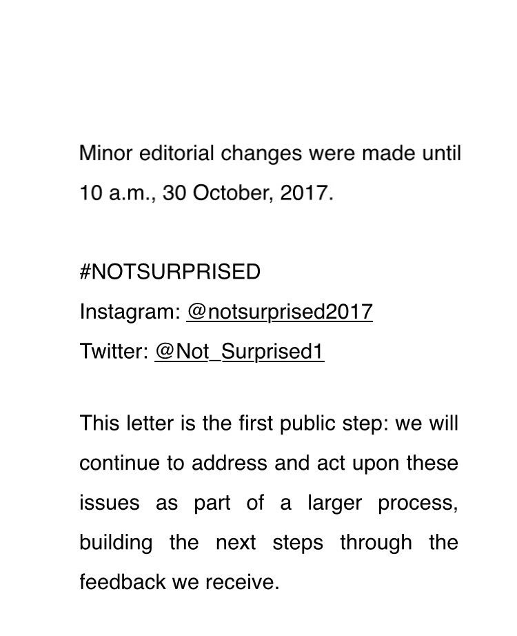 (3/3) Abuse of power comes as no surprise. Link with full list of signatures in bio. IG: @notsurprised2017 #notsurprised