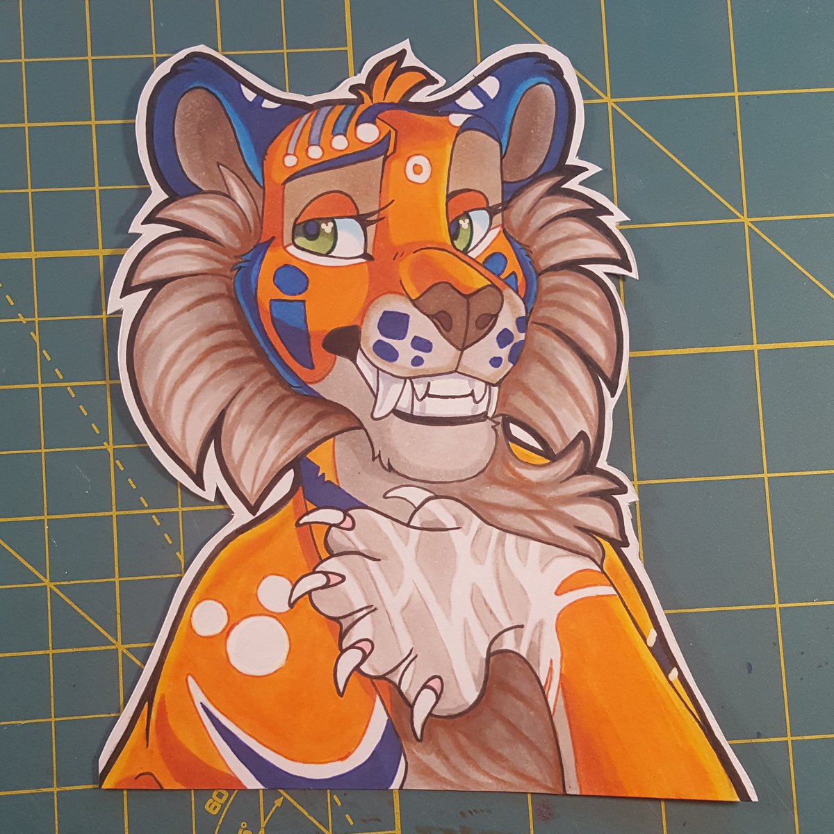 pix Tiger Fursona Badge professional doofus ateemutt twitter