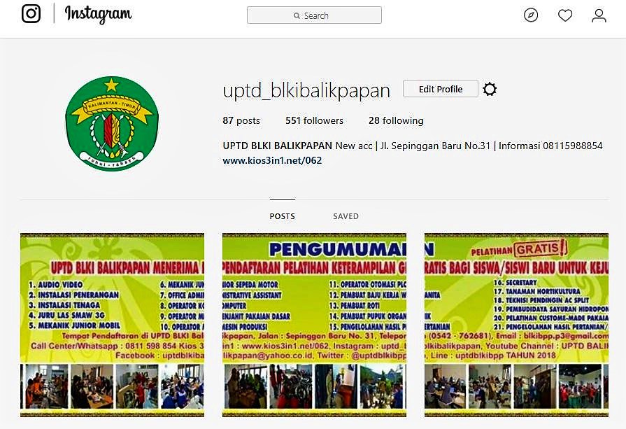 uptdblkibpp's tweet photo. Instagram UPTD BLKI Balikpapan https://t.co/lapWyXMoEI