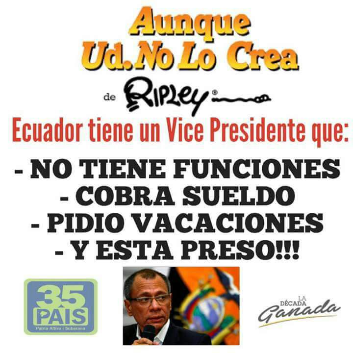 Lamentablemente..... solo en ECUADOR pasa y ocurre. ...