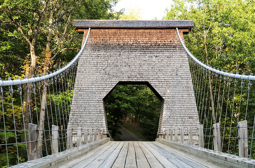 GlaszArtcom's tweet photo. The New Portland Wire Bridge During The Early Autumn In Western Maine: https://t.co/m7r8ze8a6x #NewPortlandWireBridge #Maine #Photography https://t.co/cZtX433Eun