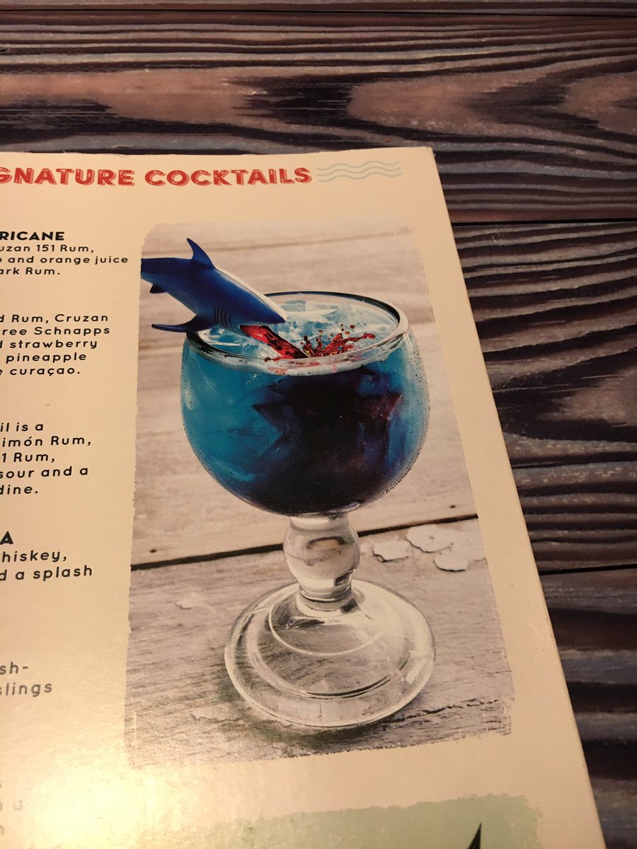 NerdyBitchesPod's tweet image. At #JoesCrabShack in Galveston, a shark will puke into your beverage. I approve.
#everyweekisSharkWeek