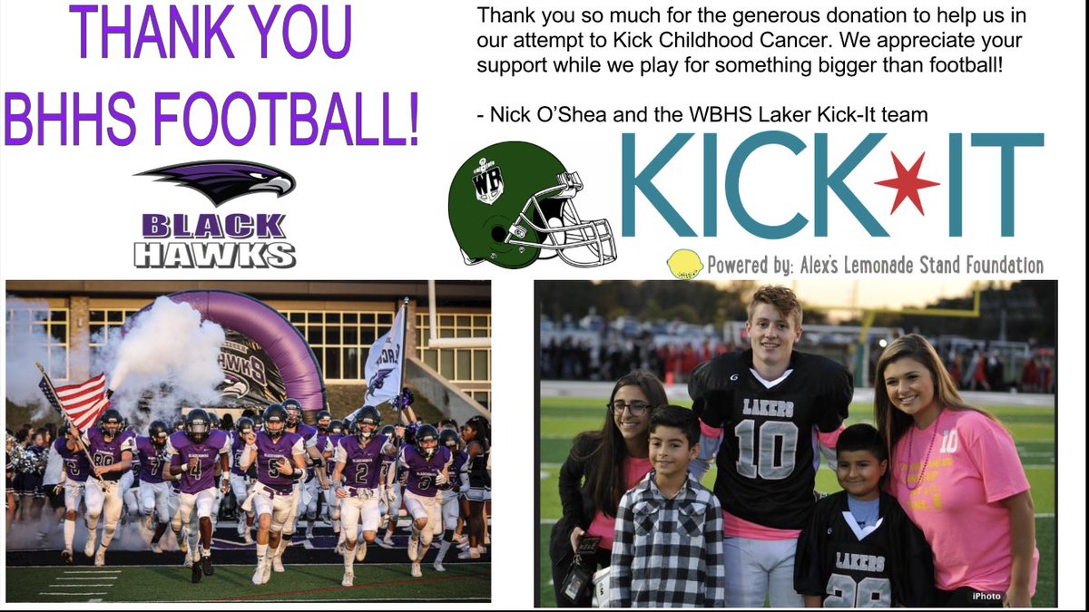 Thank you to Bloomfield Hills Football Program for the generous donation! #LakersKickIt <a href="/BHHScage/">BHHS Student Section</a> @BHHSBlackHawks <a href="/BHBlackHawks/">BH Black Hawks</a> <a href="/BHHS_FB/">BlackHawk Football</a>