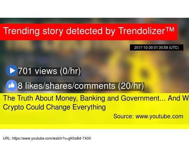 atheistolizer's tweet image. The Truth About Money, Banking and Government... And Why Crypto Could Change Everything #internetkillswitch... atheism.trendolizer.com/2017/10/the-tr…