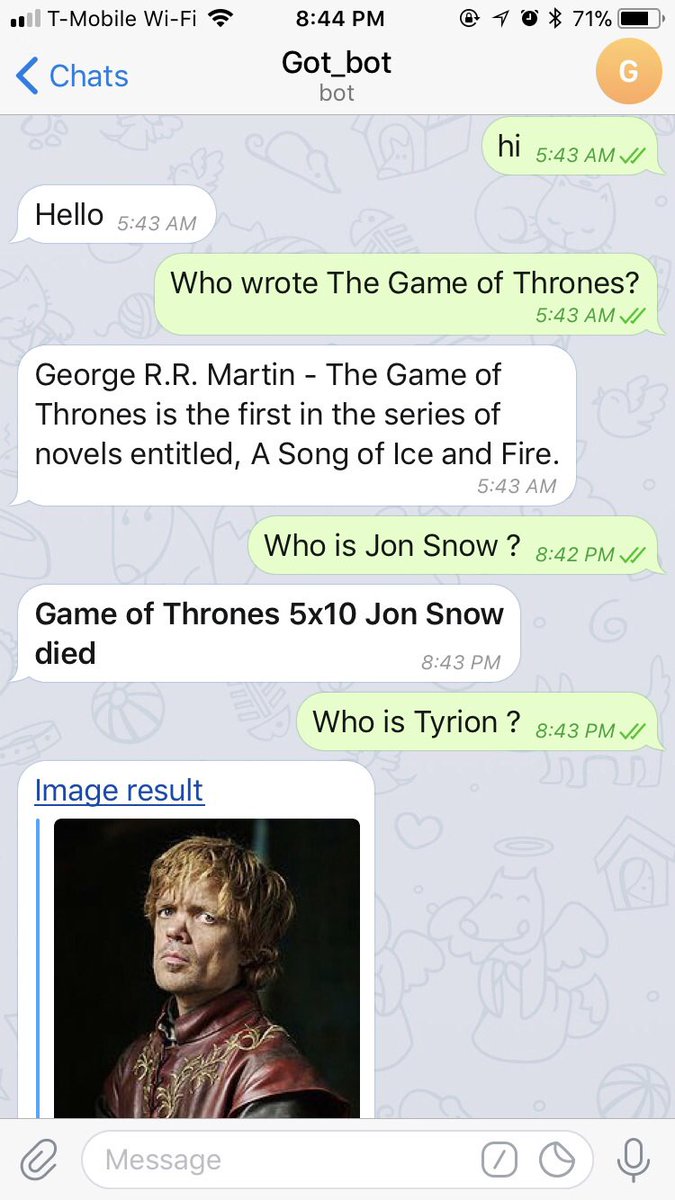 Kirtisagar's tweet image. Created a simple bot using @botframework on #AzureBotServices using #QnAMaker and integrated with #Telegram. It was a good #WeekendProject