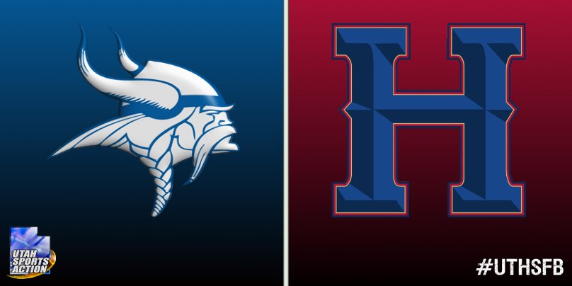 UTSportsAction1's tweet photo. Utah High School Football Playoffs: Who will win?#UTHSFB
#RT for P. Grove Vikings @pgvikings
#Like for Herriman Mustangs @OfficialMustang https://t.co/1v12oPKbmk