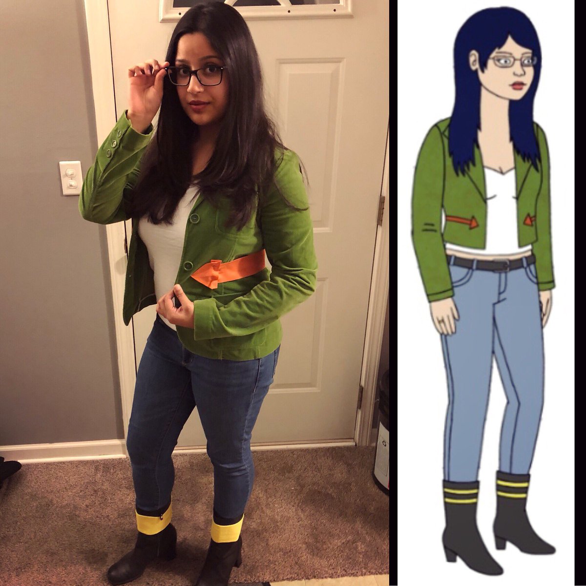 aliciasbacon's tweet photo. Oh, Asian Daria right? #dianenguyen #girlcroosh #blarn #bojackhorseman #happyhalloween https://t.co/g4J0WsmXm3